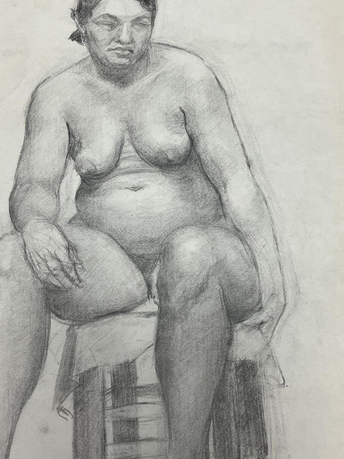 Josine Vignonmid Century French Study Of A Seated Nude Woman1945 photo 194.0