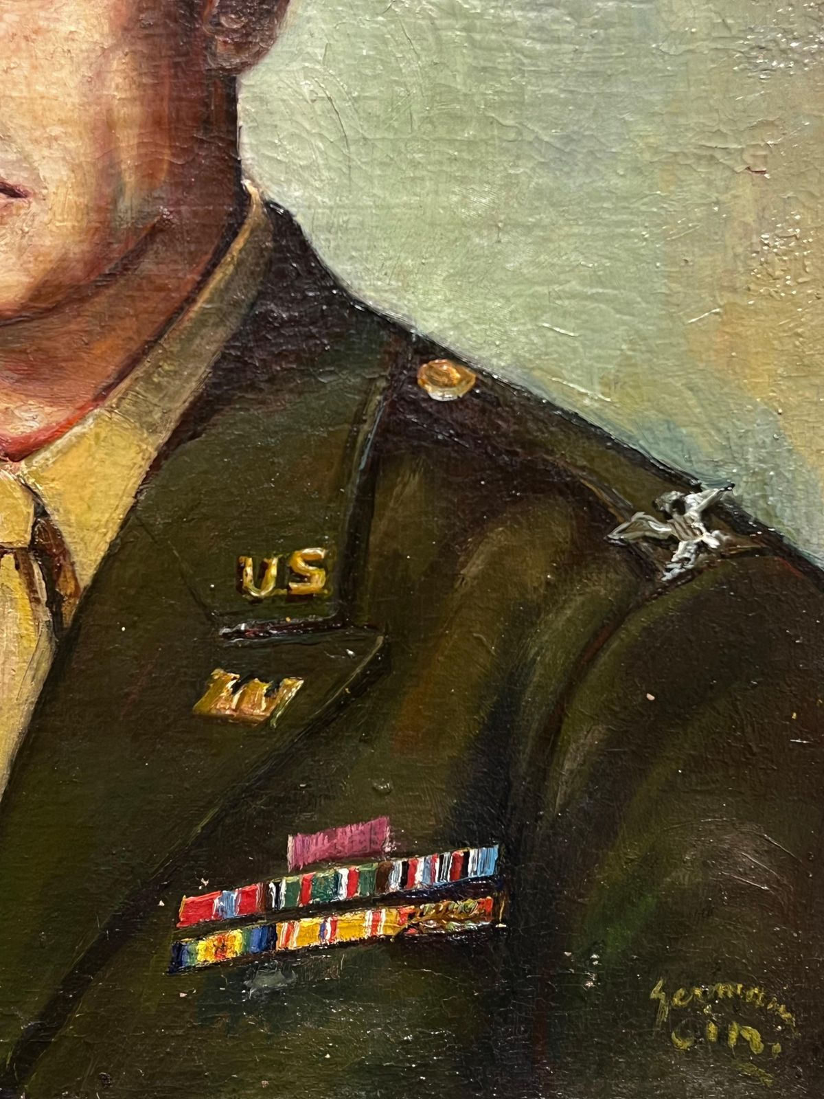 French Schoolportrait Of Dwight D. Eisenhower (1890–1969) Original 1951 French Oil Painting1951 photo buy