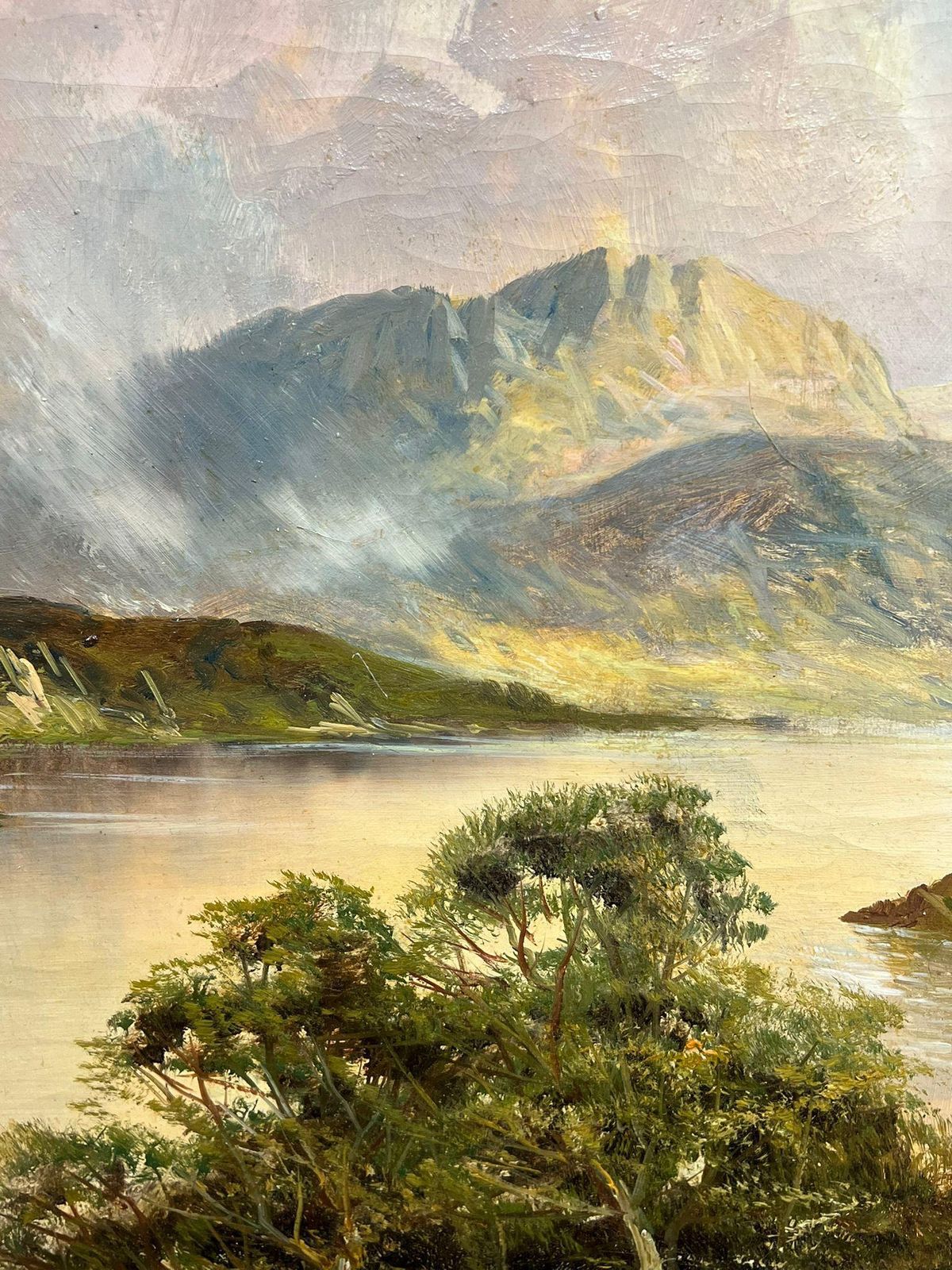 F. E. Jamiesonmajestic Highland Loch Landscape Serenity Oil Painting Scenic Mountain Lake1920's photo Art