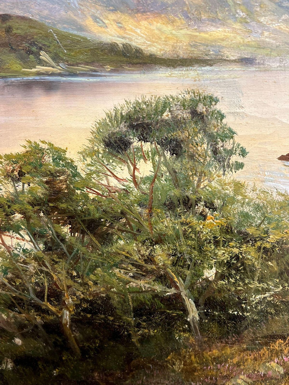 Art F. E. Jamiesonmajestic Highland Loch Landscape Serenity Oil Painting Scenic Mountain Lake1920's photo