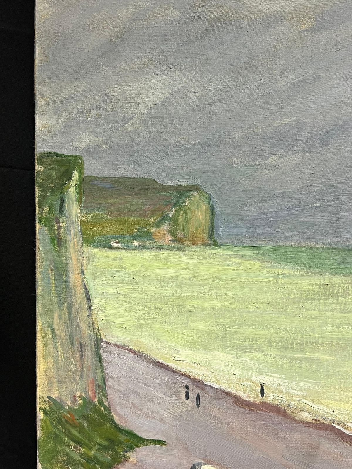 Guy Pichonnormandy Beachfront Scene With Green Sea And Dramatic Sky French Oil Painting2000 photo buy