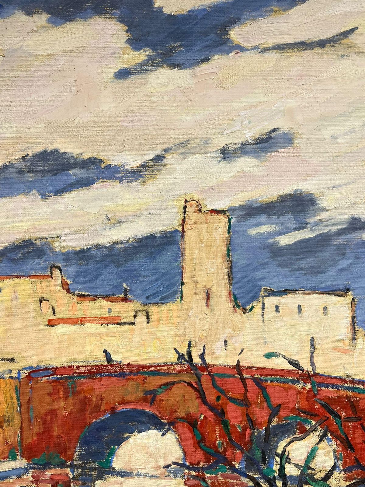 Guy Pichonpont De L 'Eze Pertuis Vaucluse French Modernist Original Oil Painting photo for sale
