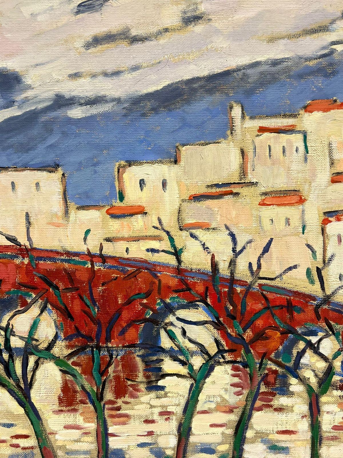 Guy Pichonpont De L 'Eze Pertuis Vaucluse French Modernist Original Oil Painting photo Art
