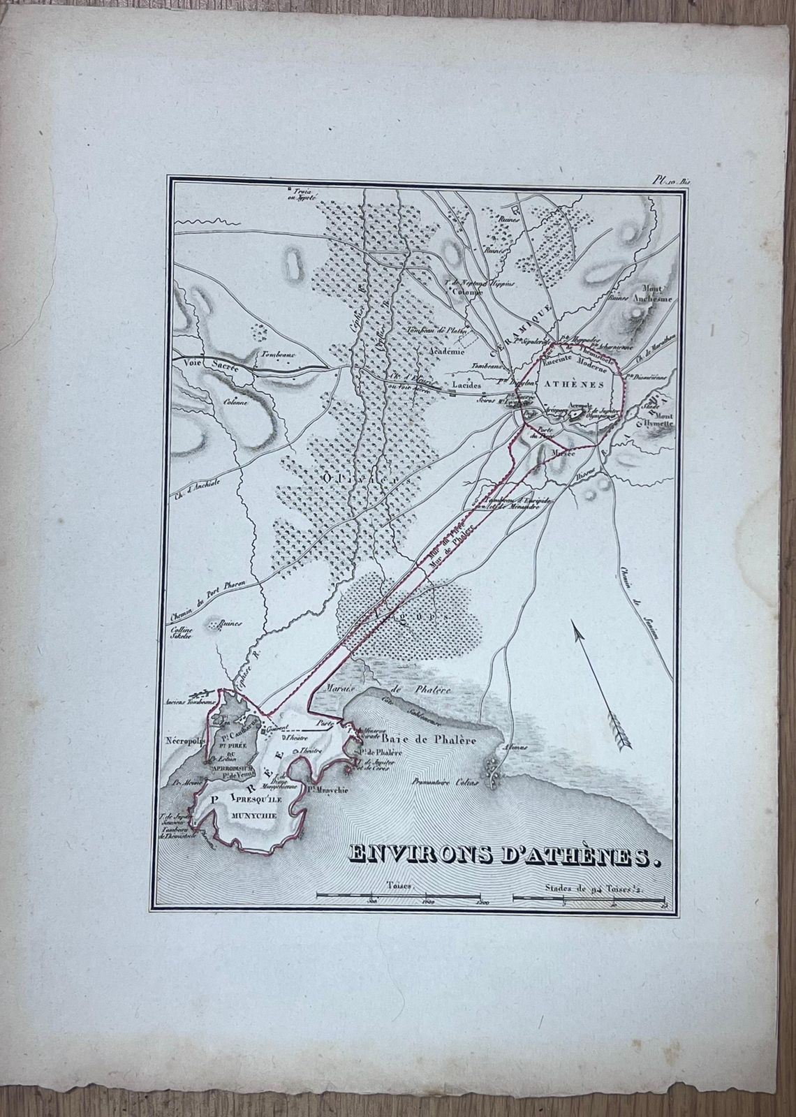 French Schoolset Of Six Antique Engravings Historical Plans Maps Of Ancient Greek Cities photo buy