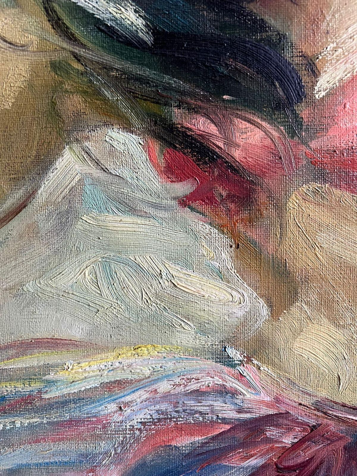 French Schoolmid Century French Impressionist Portrait Of A Woman Dancing In Vibrant Colors1950's photo buy