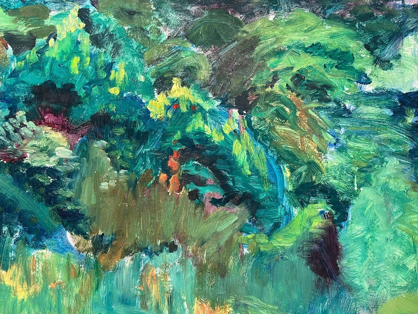 Helen Greenfieldvibrant Impressionist Landscape Of Lush Greenery And Meadow photo 505.0