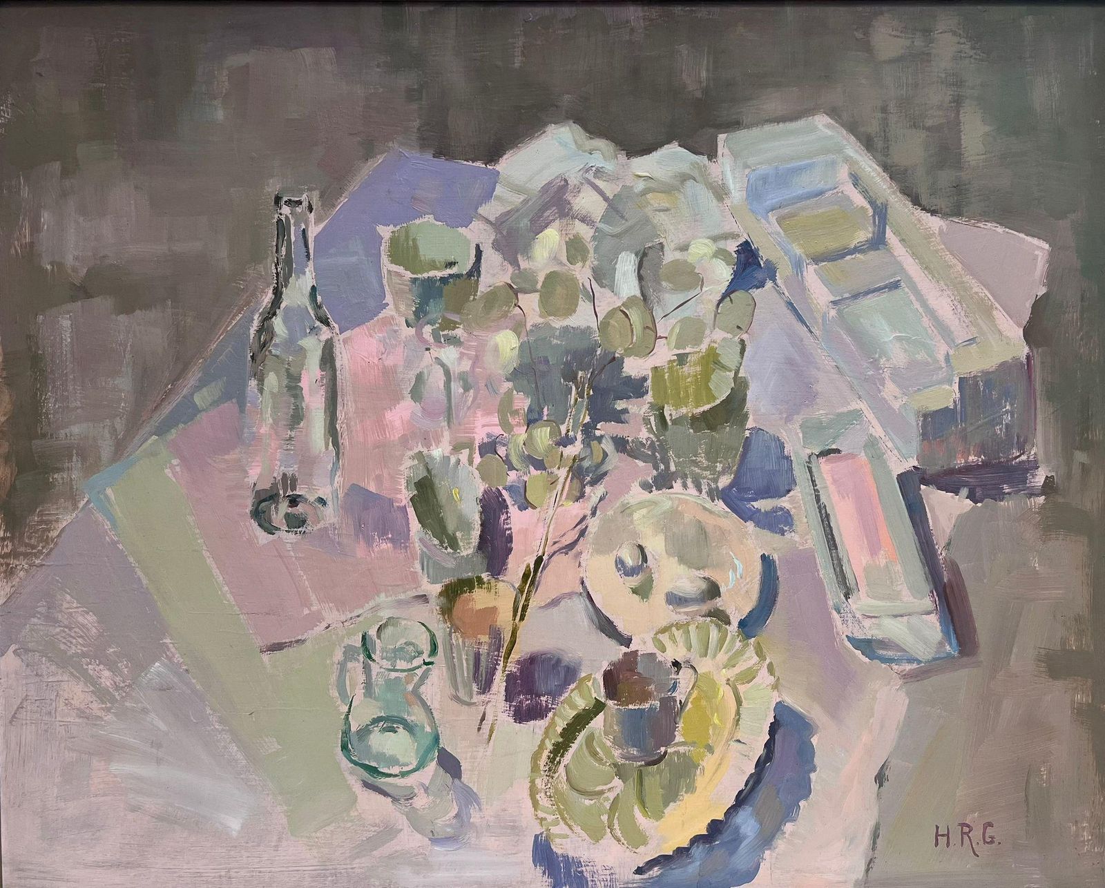 Helen Greenfieldcontemporary Impressionist Still Life Kitchen Table With Soft Pastel Palette photo furniture