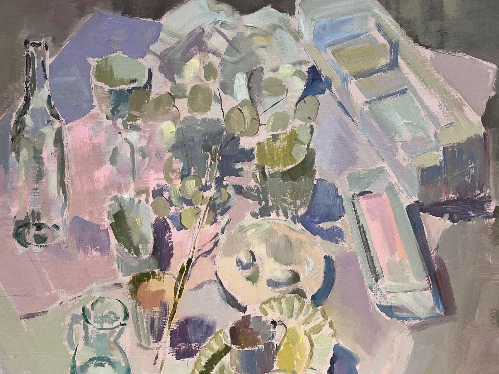 Helen Greenfieldcontemporary Impressionist Still Life Kitchen Table With Soft Pastel Palette photo vinterior