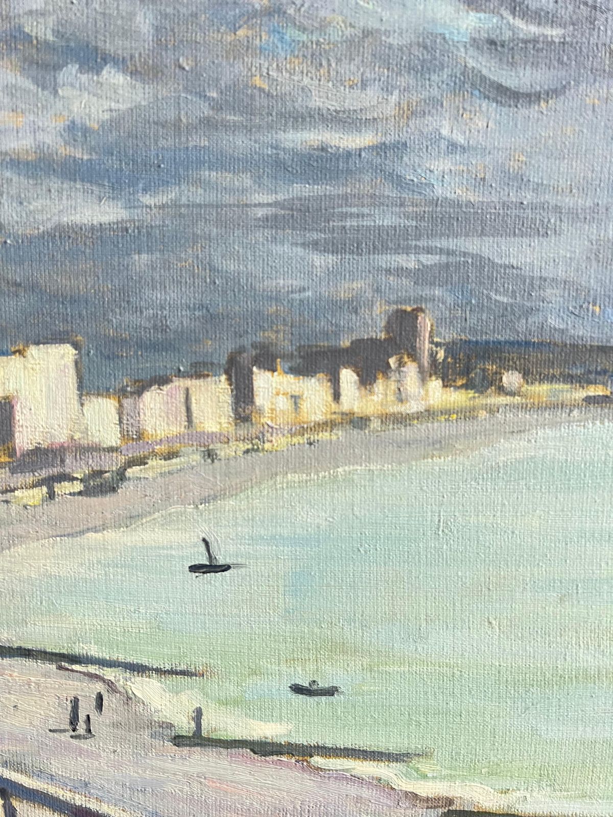 Guy Pichoncoastal French City Promenade Under Dramatic Grey Sky Landscape French Modernist photo furniture