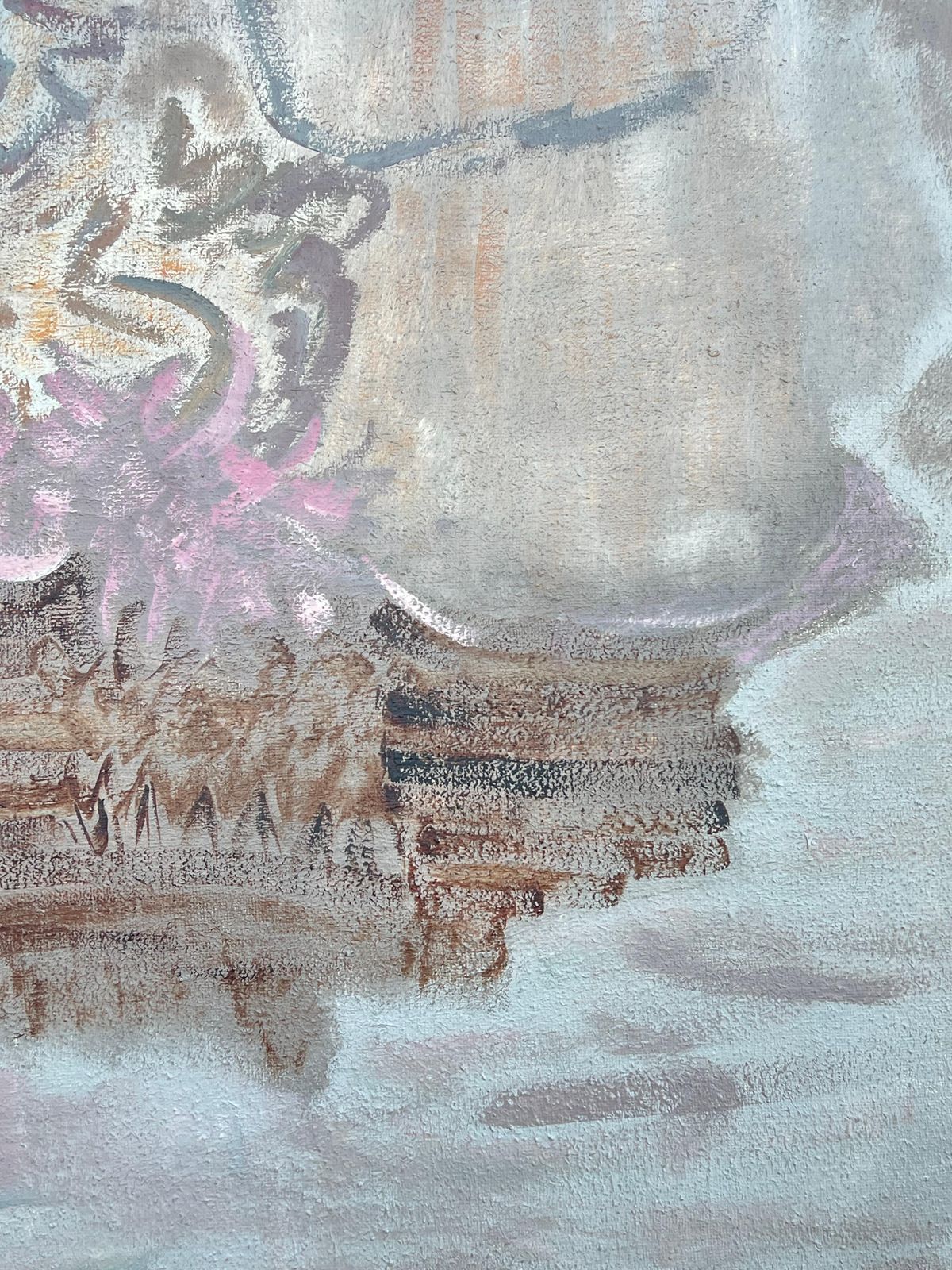 Gilbert Pelissierfrench 20th Century Abstract Painting Seascape At Grey Whispers Of Soft Hue photo for sale