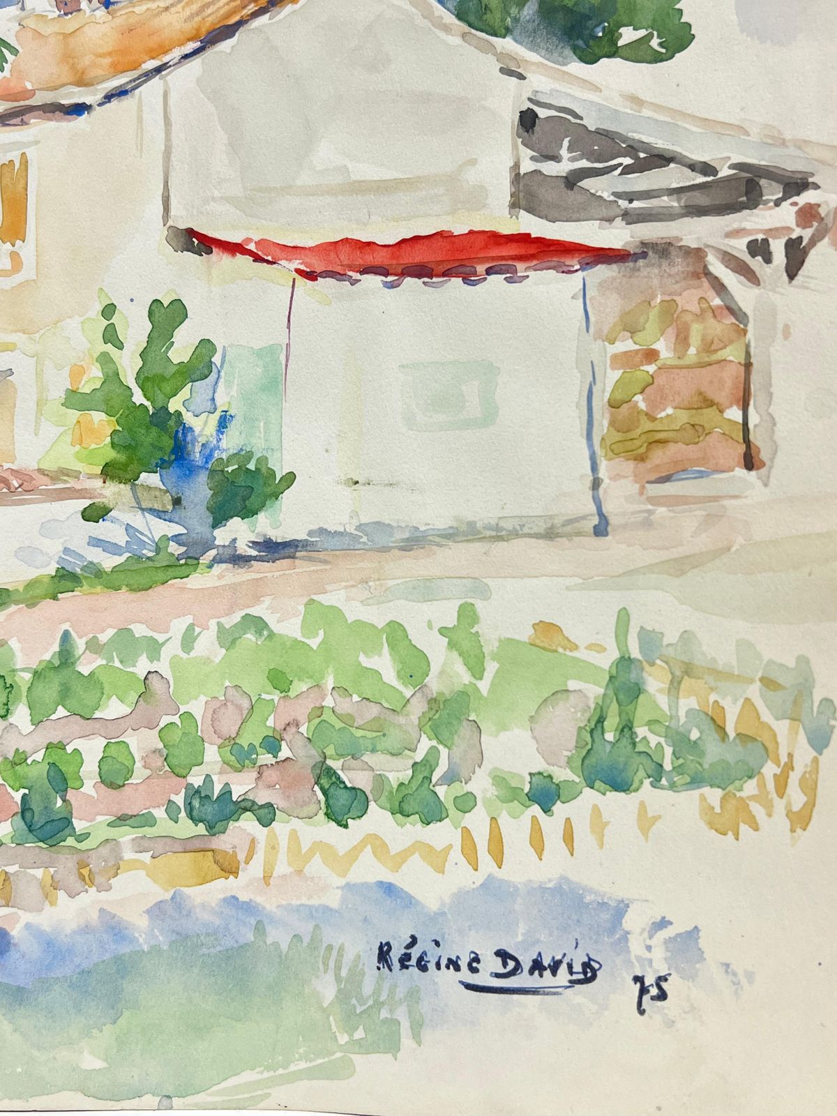 Regine Davidsunny Provençal Countryside A Light Filled Watercolor Of A Rural French Home1975 photo Art