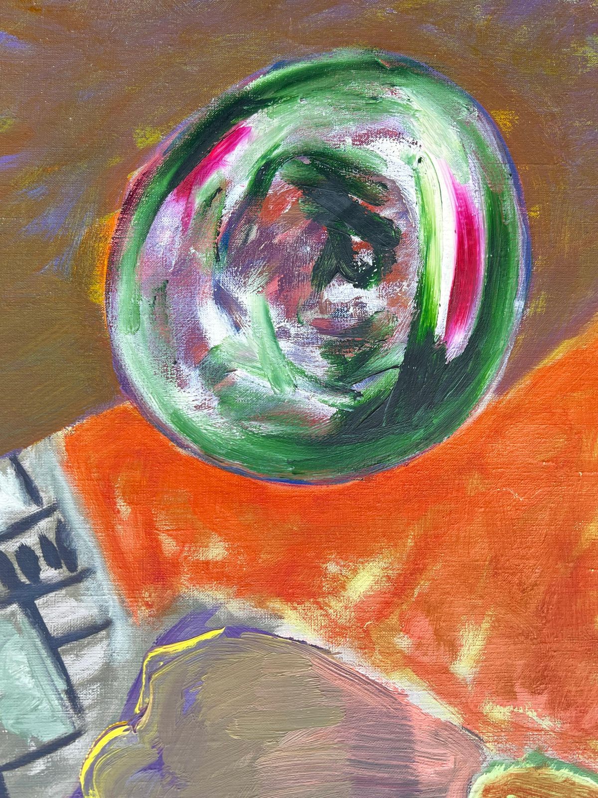 Gilbert Pelissierfrench 20th Century Huge Abstract Surrealist Encounter In Bold Hues photo vinterior