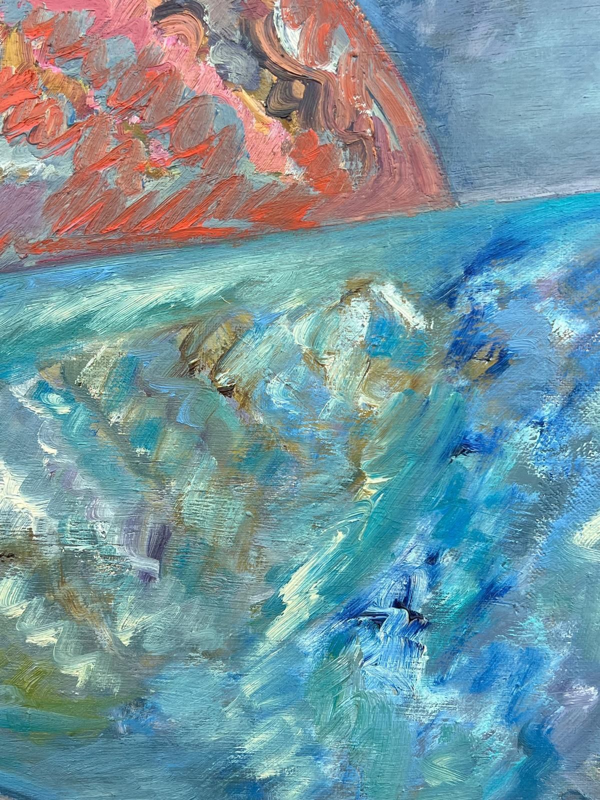 photo furniture Gilbert Pelissierhuge French 20th Century Painting Sunlit Sea And Netting Over Abstract1984
