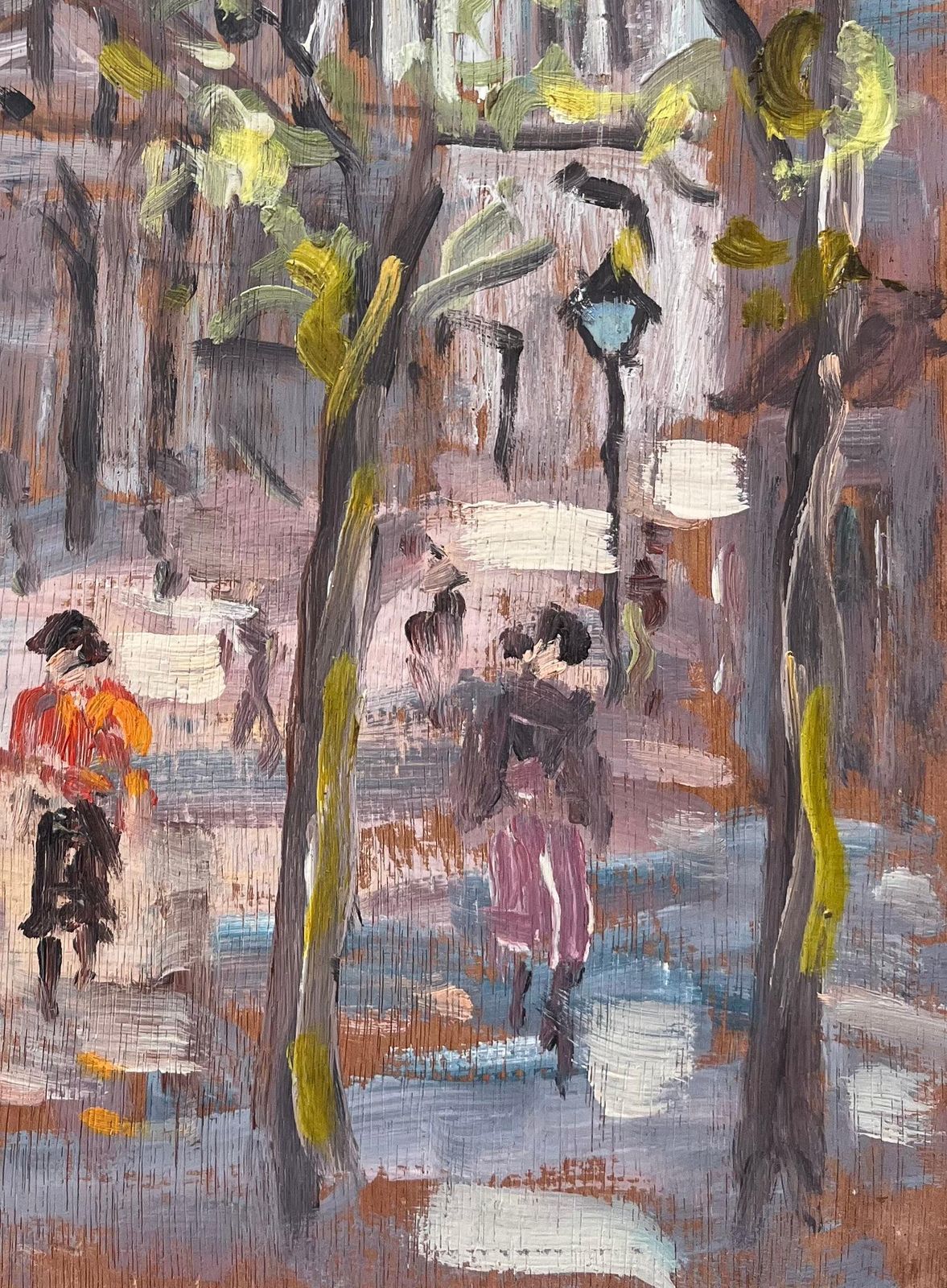 Fanch Lelfrench Impressionist Oil Painting Of Basilica Of Sacré Cœur And Street Scene photo for sale