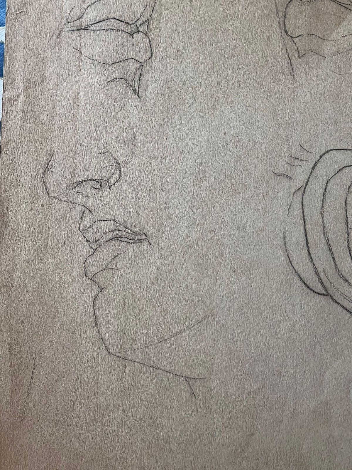 photo furniture French Schoolantique French Sketch Study Of Facial Features1921