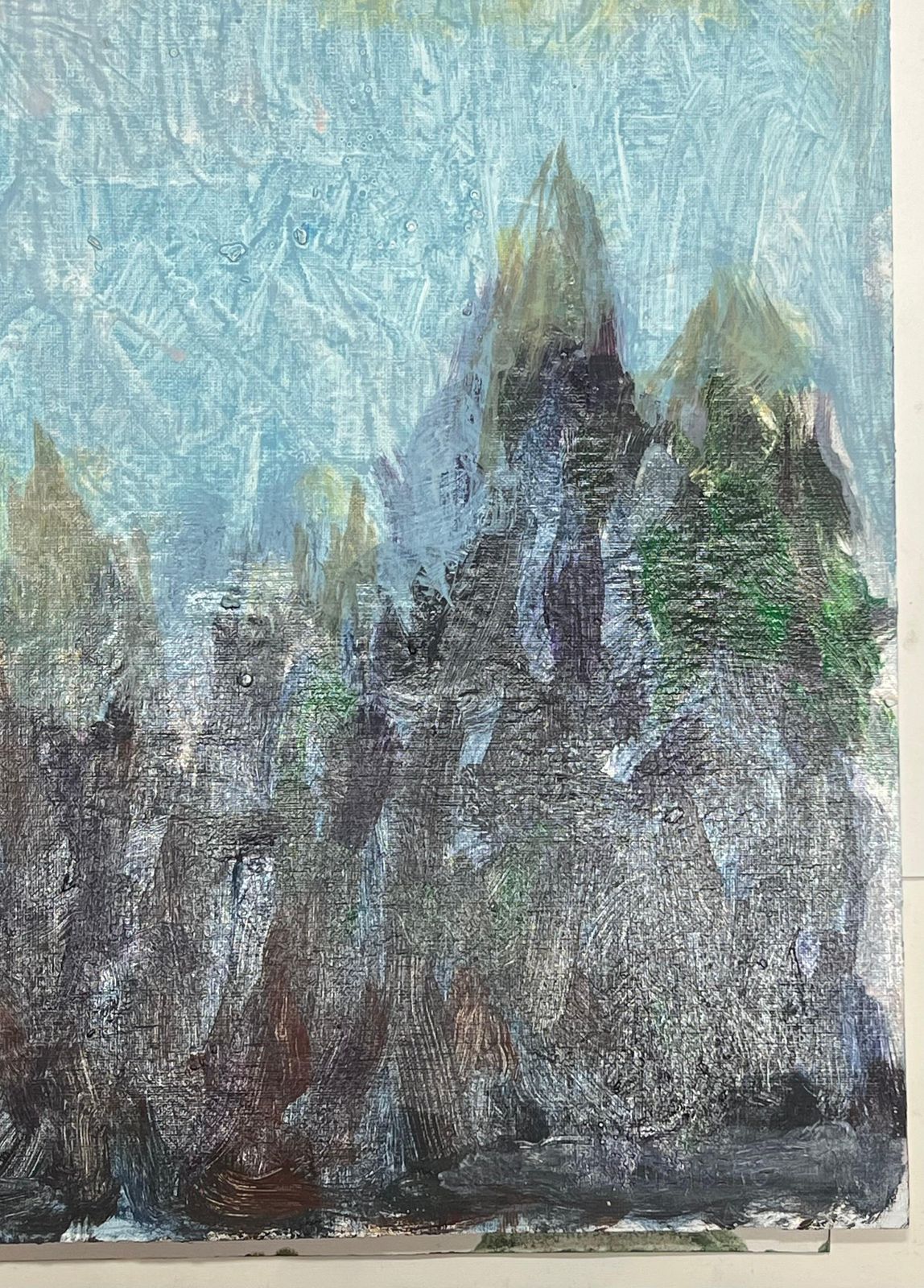 Armand Rottenbergdreamscape Dawn Abstract Landscape With Textured Mountains And Radiant Sky photo vinterior