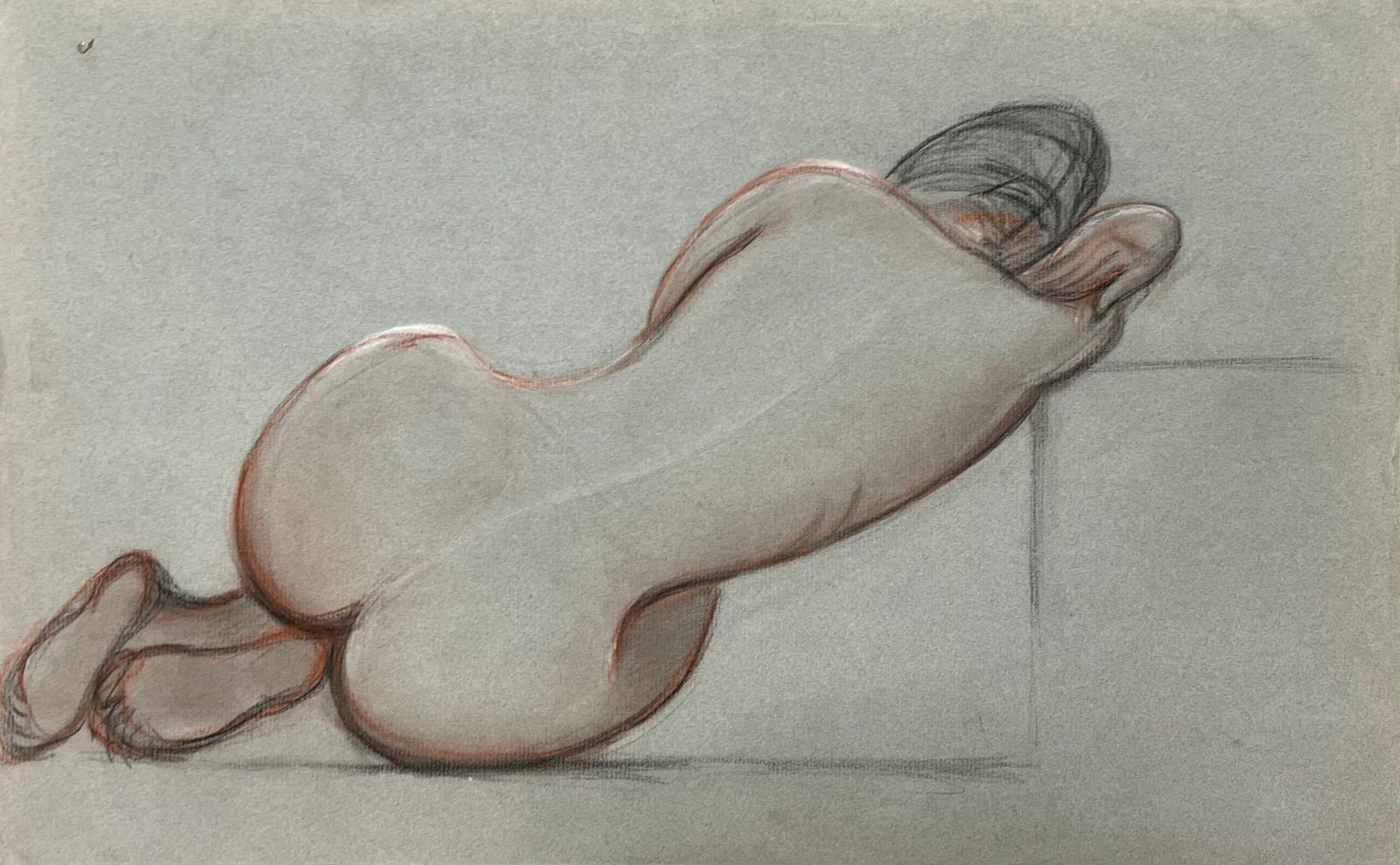 Dagmar Web1960's Original French Pastel Sketch Dual Seated Nude Models1960's photo buy