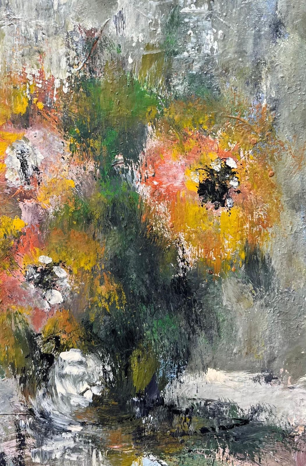 Fanch Lelfrench Impressionist Oil Painting Of Still Life Of Wildflowers In A Vase photo Art