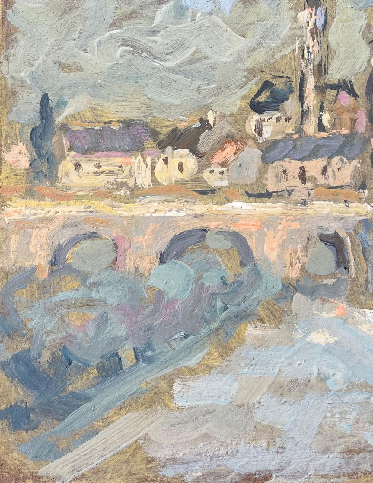 Fanch Lelfrench Impressionist Oil Painting Of Moret Sur Loing, France photo Art