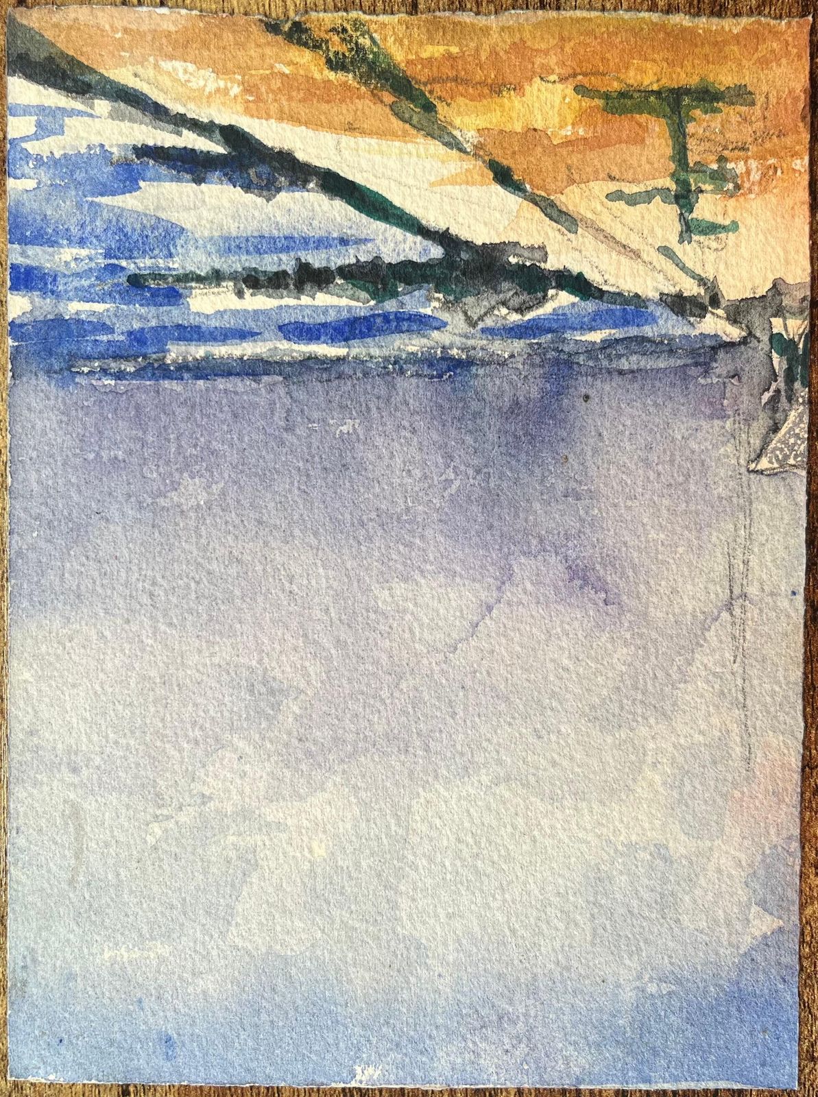 Maurice Mazeiliefrench Impressionist Watercolor Of Coastal Path With Beached Boats photo vinterior