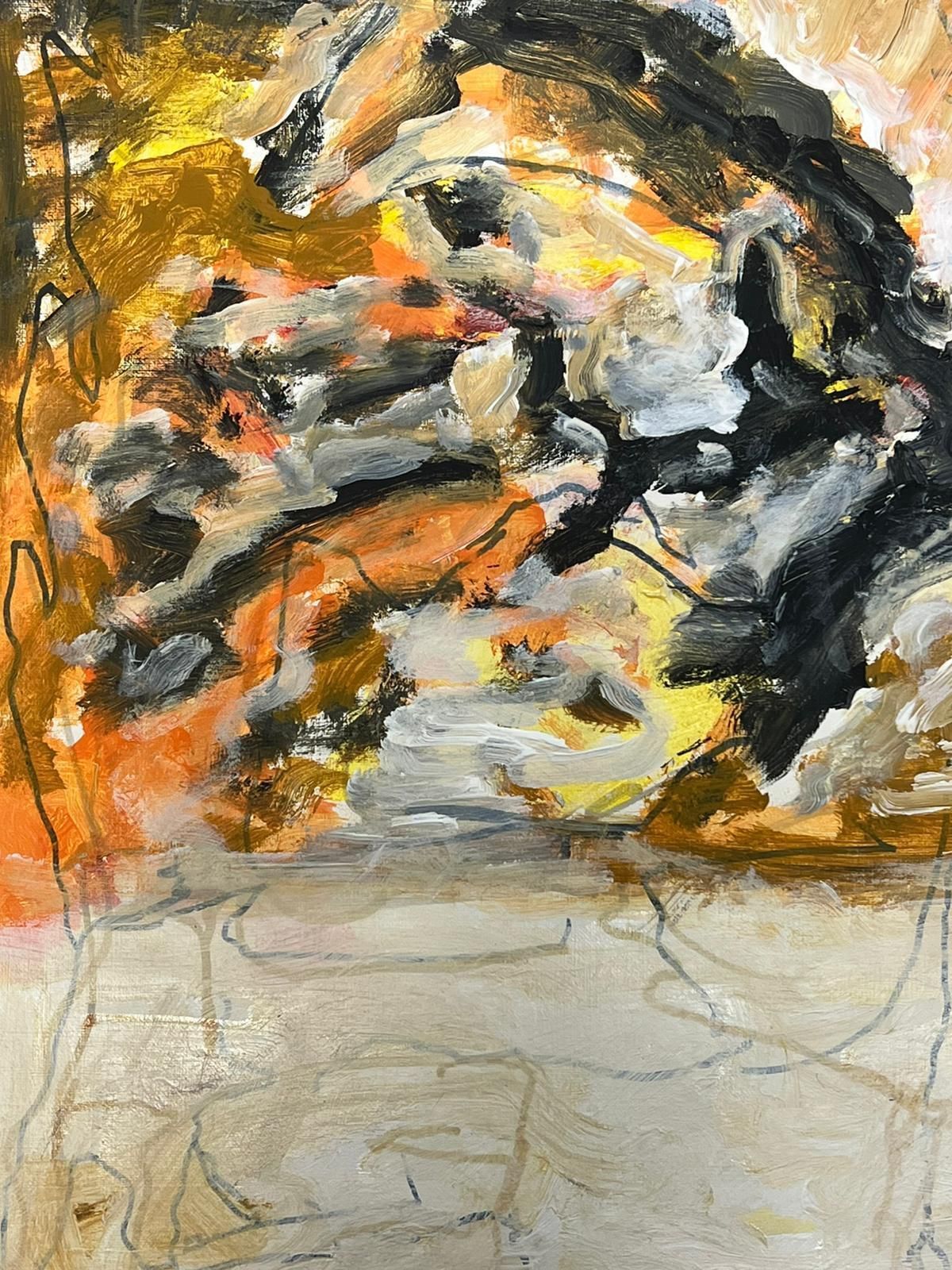 Armand Rottenbergfrench Expressionist Abstract Painting Fiery Autumn Expressionist photo for sale