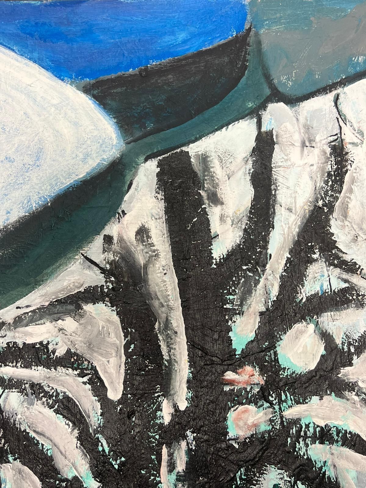 Armand Rottenbergfrench Expressionist Abstract Painting Textured Trees And Snowy Mountains photo 250.0