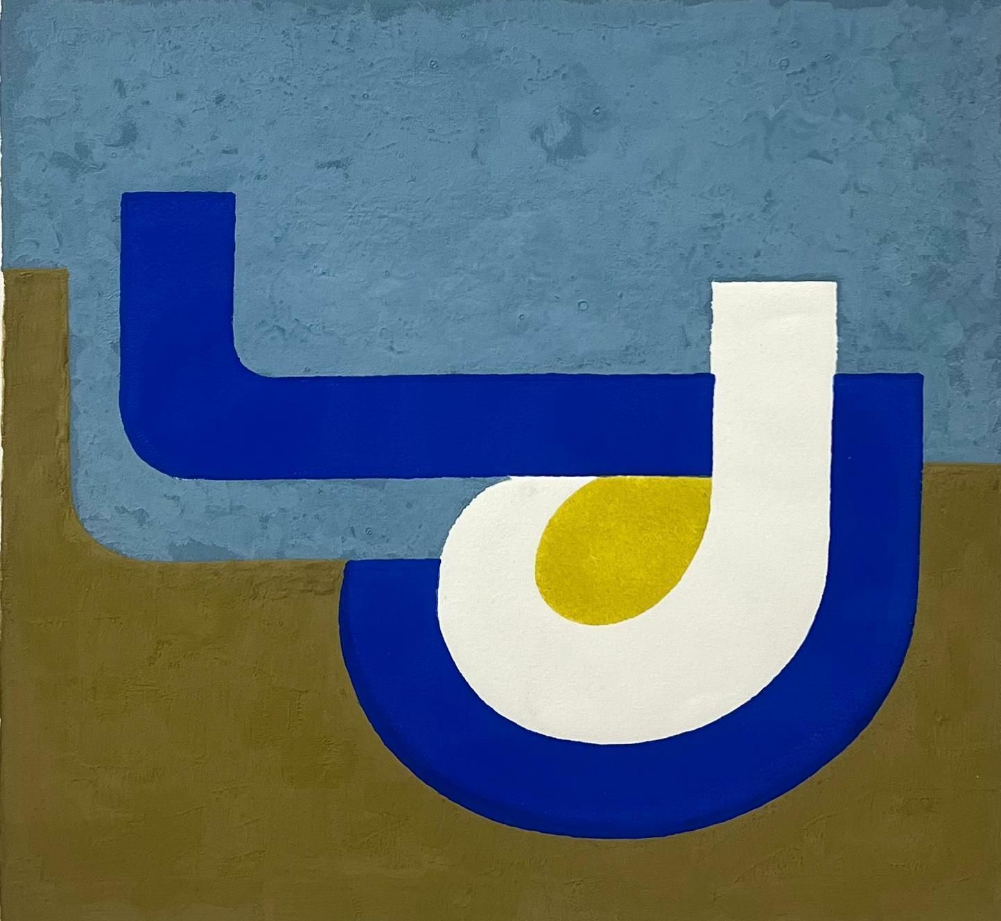 Arlette Martin1970's French Geometric Abstract Painting Bold Modern Colours20th Century
