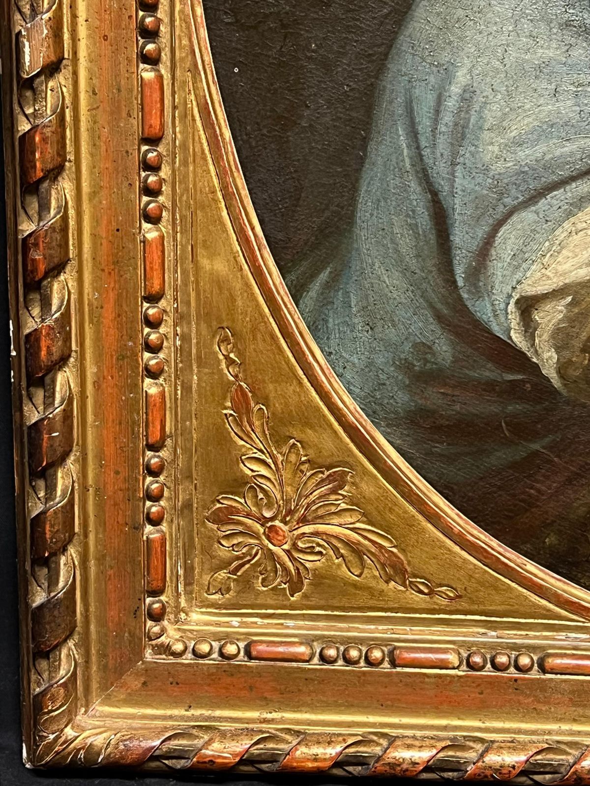 French Schoolfrench Rococo 18th Century Portrait Of Young Girl With Grapes Oval Oil Painting18th photo buy
