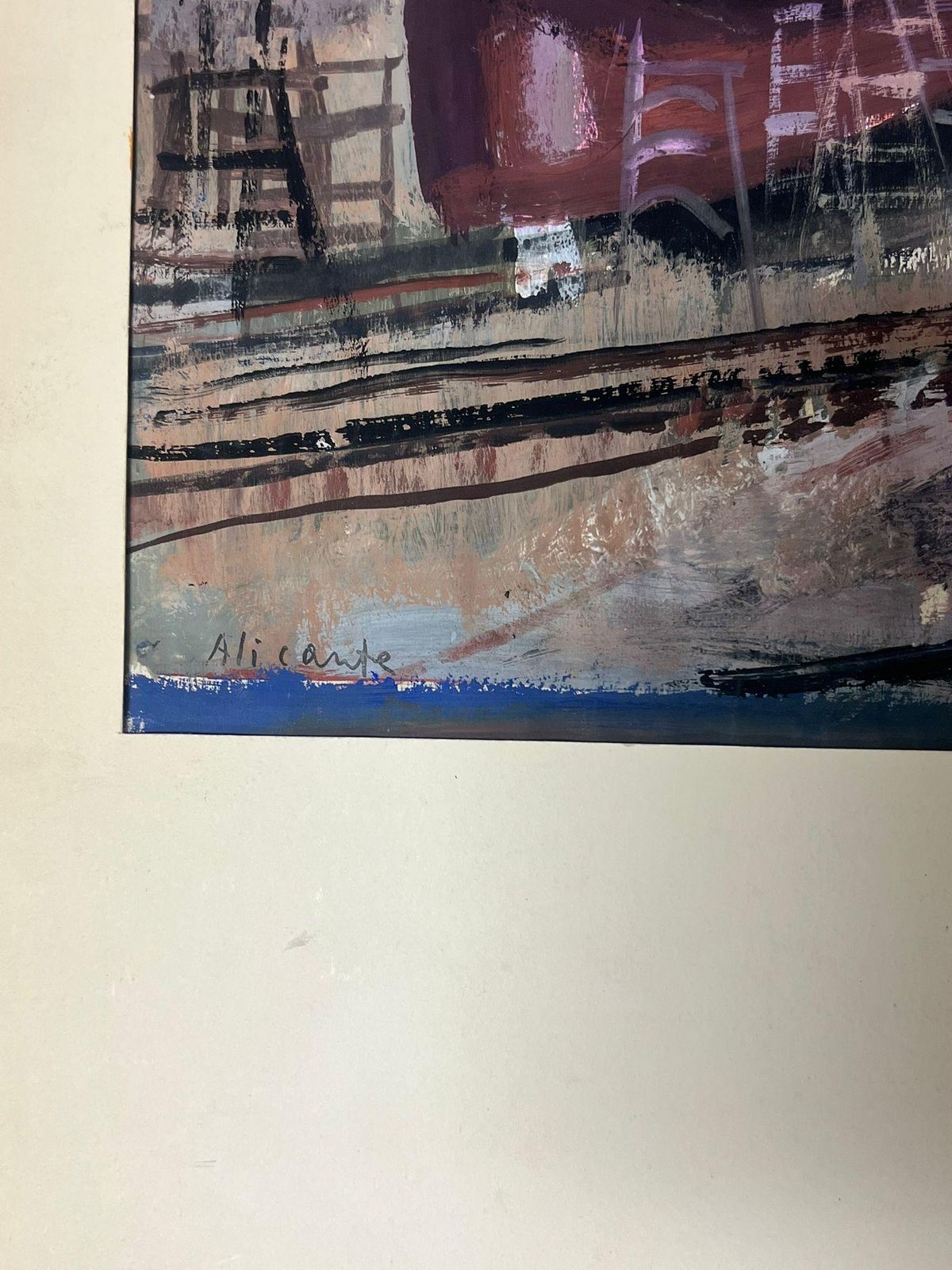 édouard Righetti (1924 2001)french Post Impressionist Oil Maritime Scene With Docked Fishing Boats1960’s photo for sale
