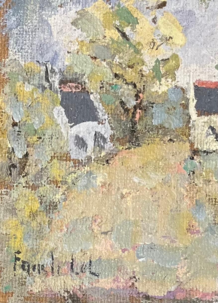 Fanch Lelfrench Impressionist Oil Painting Of Village In Breton Countryside20th Century photo Art
