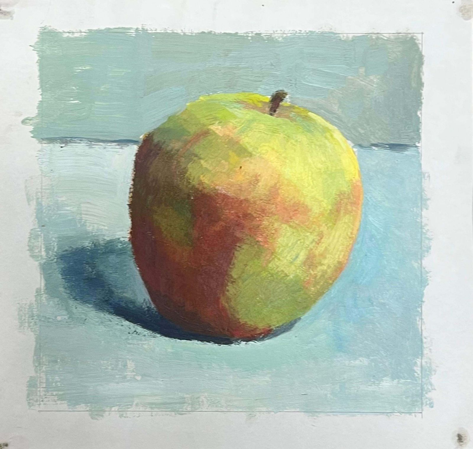Guy Nicodfrench Oil Simple Still Life Painting Of An Apple1952 photo furniture
