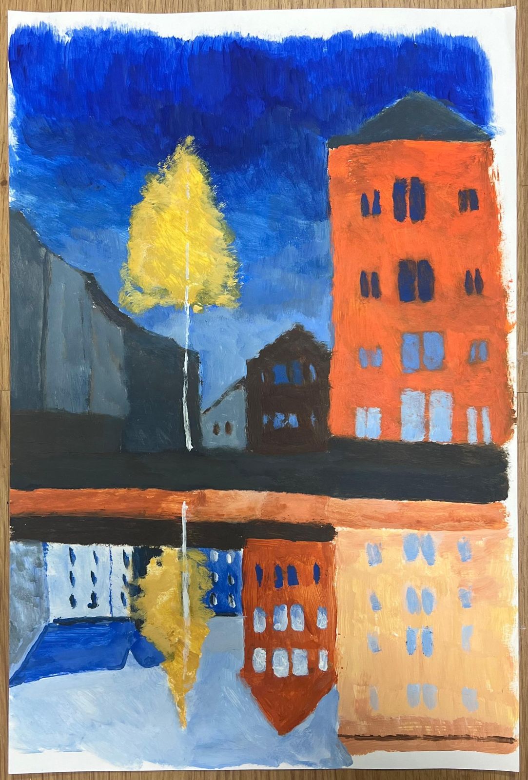 Jill Jacksona Yellow Tree Illuminating The Dark City With Bold Architecture British Oil photo furniture