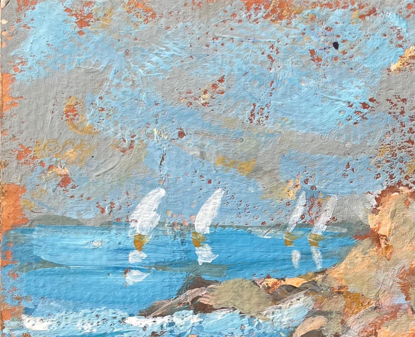 Fanch Lelfrench Impressionist Oil Painting Of A Lighthouse At Finistère Nord2006 photo Art
