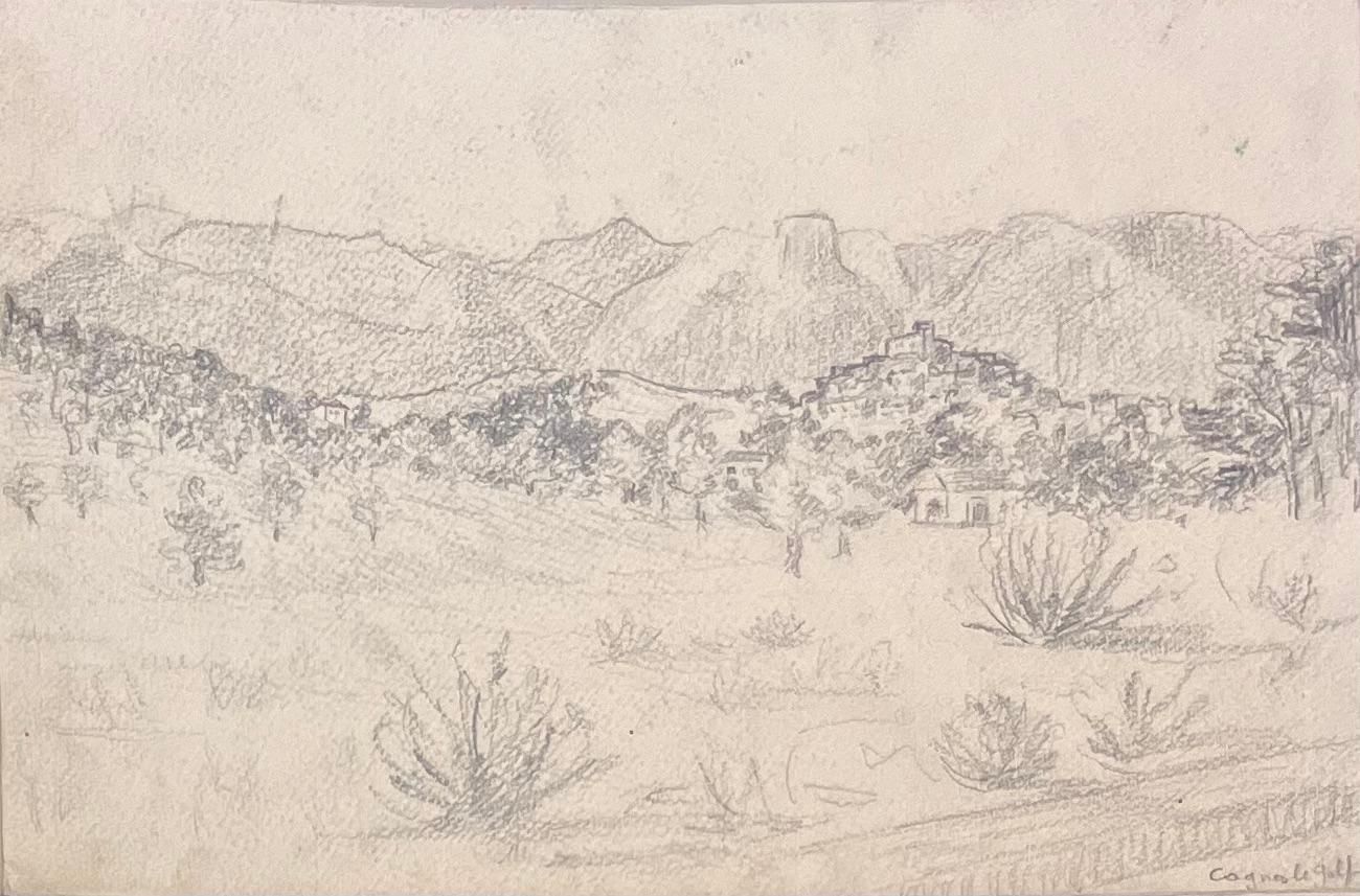 Josine Vignonmid Century French Pencil Drawings Of Various Landscapes1950's photo for sale