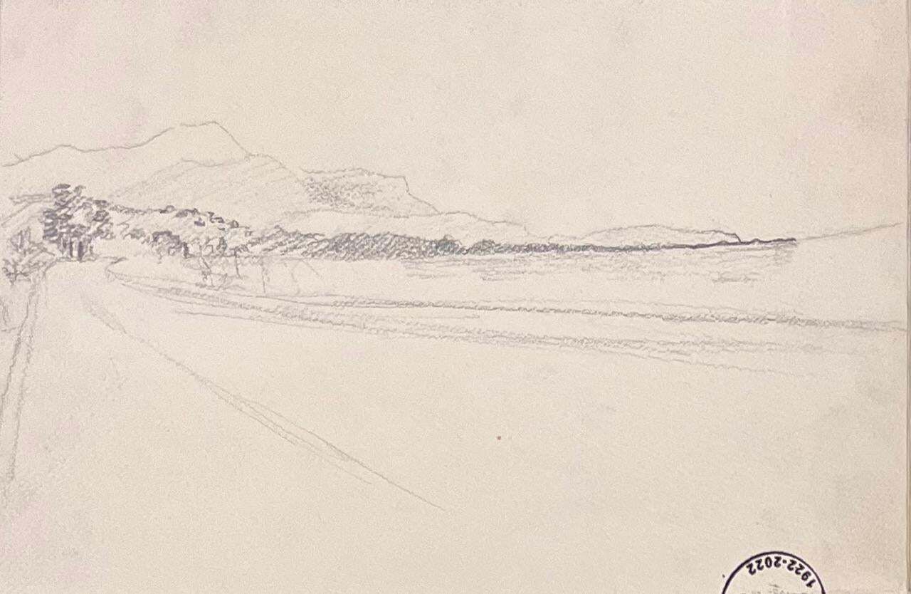Josine Vignonmid Century French Pencil Drawings Of Various Landscapes1950's photo 99.0