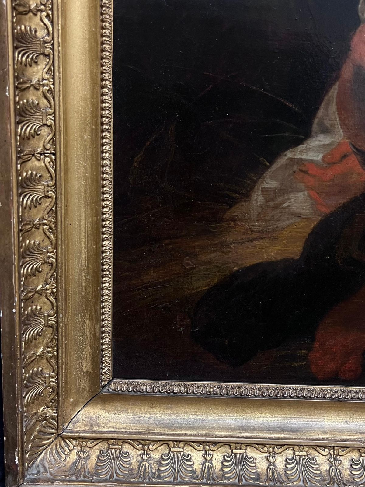 Fine 17th Century Flemish Baroque Oil Painting Roman Charity Large Wood Panel17th Century photo vintage