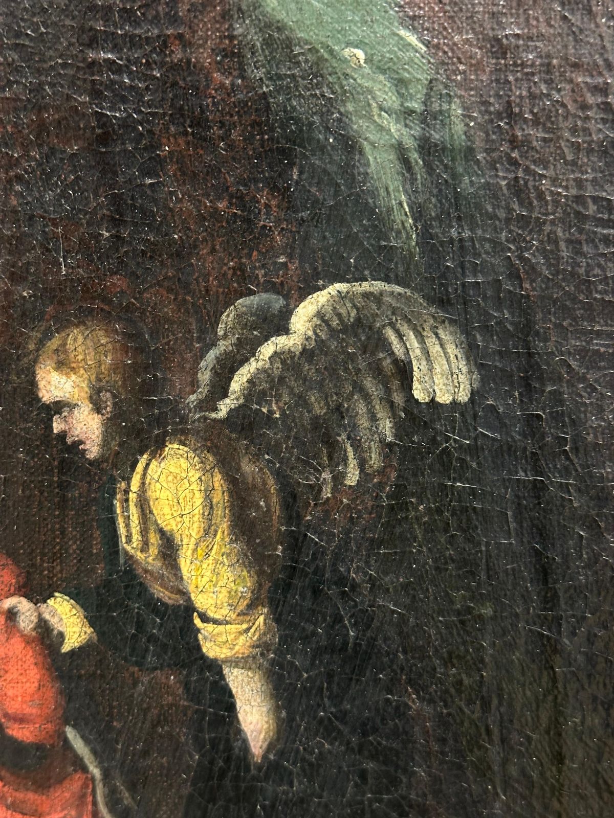 Huge 1600's Flemish Old Master Oil Painting Tobias & The Angel Baroque Landscape1600 photo vinterior