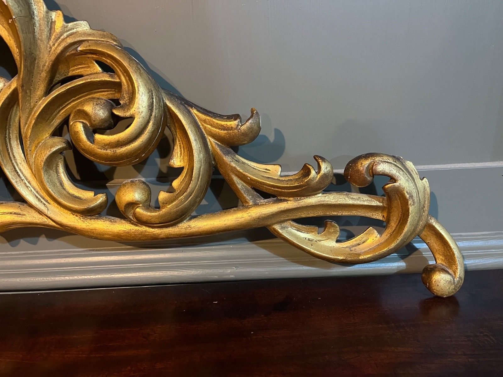 Antique Carved Wood With Gesso & Gilt Beautiful Decorative Unique Item 1800’s photo vinterior