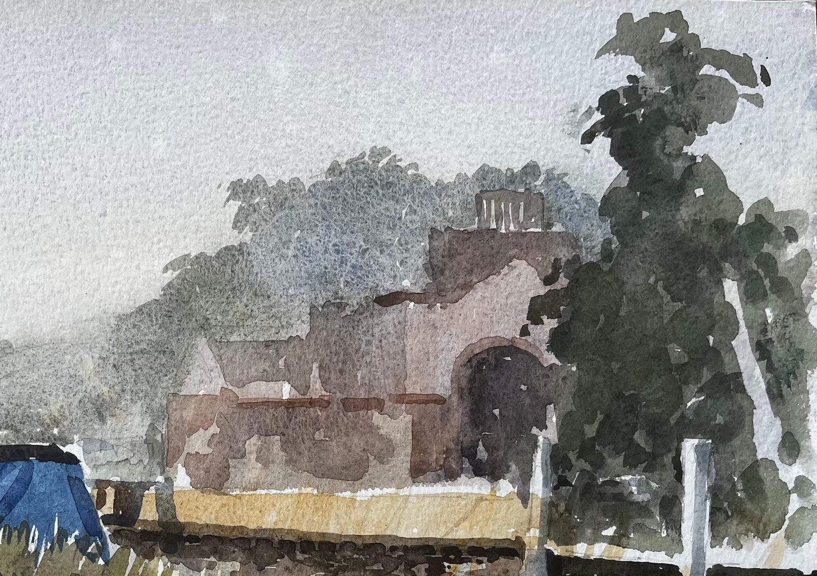 Anthony Herbertcanal Boats By Boveney Lock Windsor In Summer Light Watercolour 19951995 photo Art