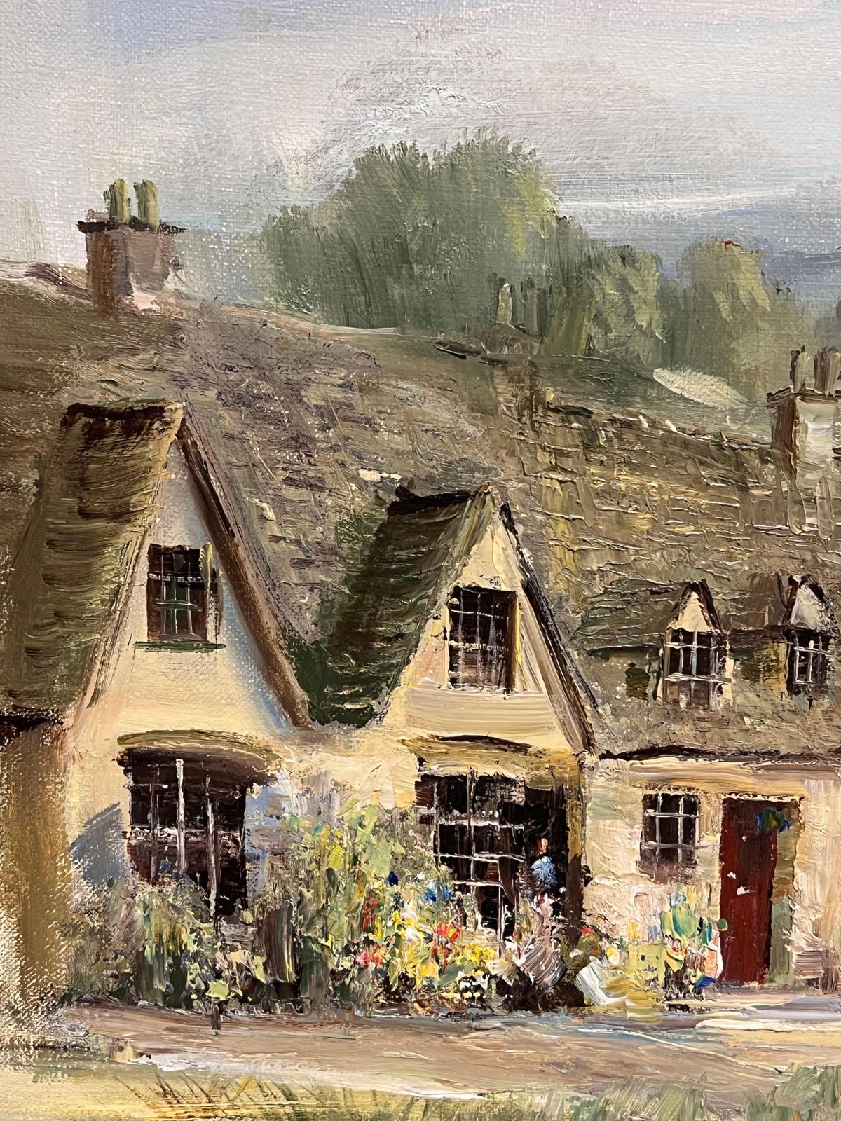 Donald Jennings Arlington Row Bibury The Cotswolds England Original Signed Oil Painting 1996 photo buy