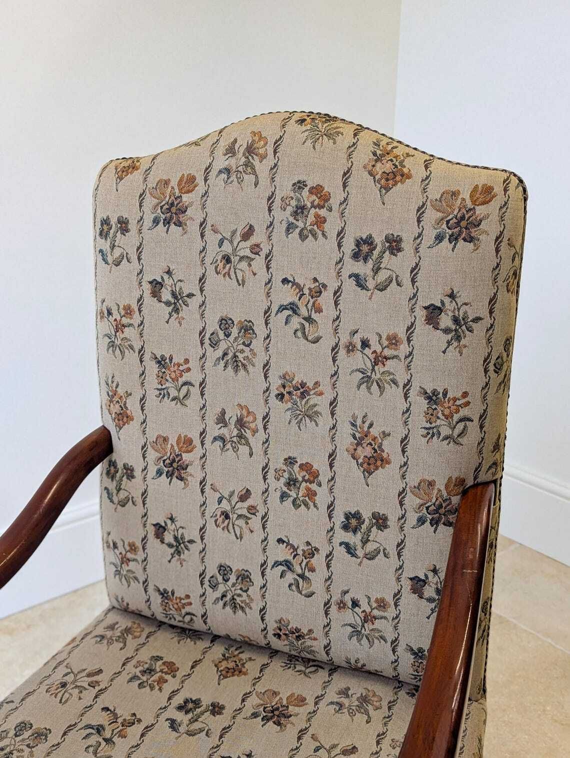 Pair Of Antique Late Victorian Walnut Armchairs C.1890 photo buy