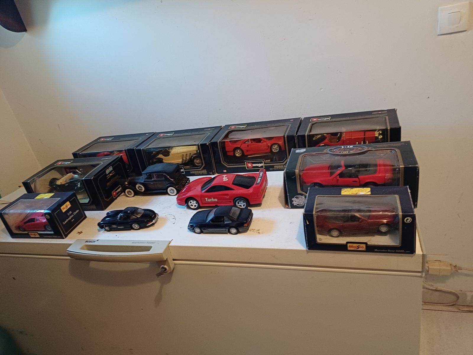 Set Of 12 Burago Metal Cars
