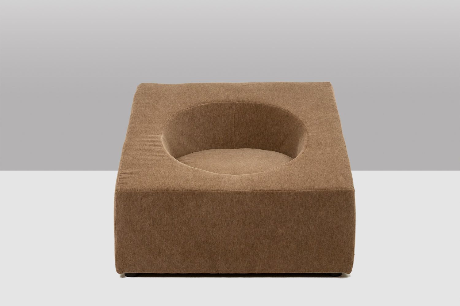 Pair Of Cubic Armchairs In Beige Mohair Fabric. Contemporary. photo furniture