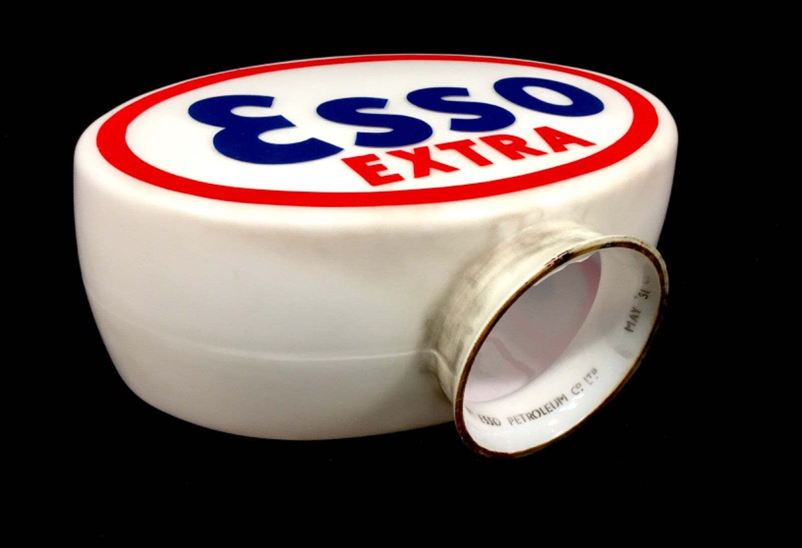 photo for sale Antique Advertising Original Glass Esso Extra Motor Oil Petrol Pump Globe C1951