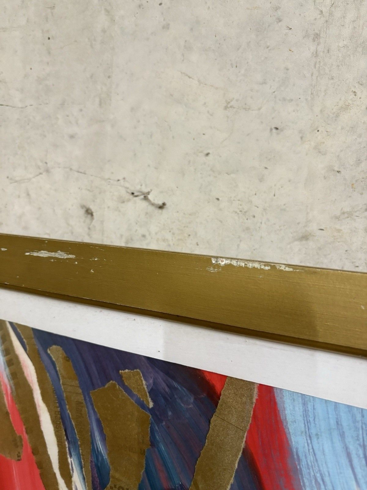 Vtg Late Mid Century Abstract Art School Wall Hanging Picture Retro R956 photo buy