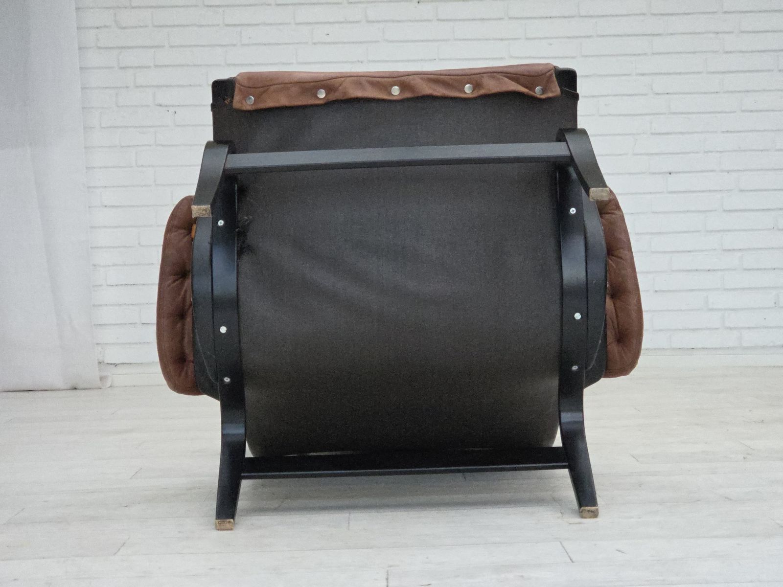 1970s, Swedish Design By Bruno Mathsson, Model "Pernilla",  Furniture Leather. photo 1990.0