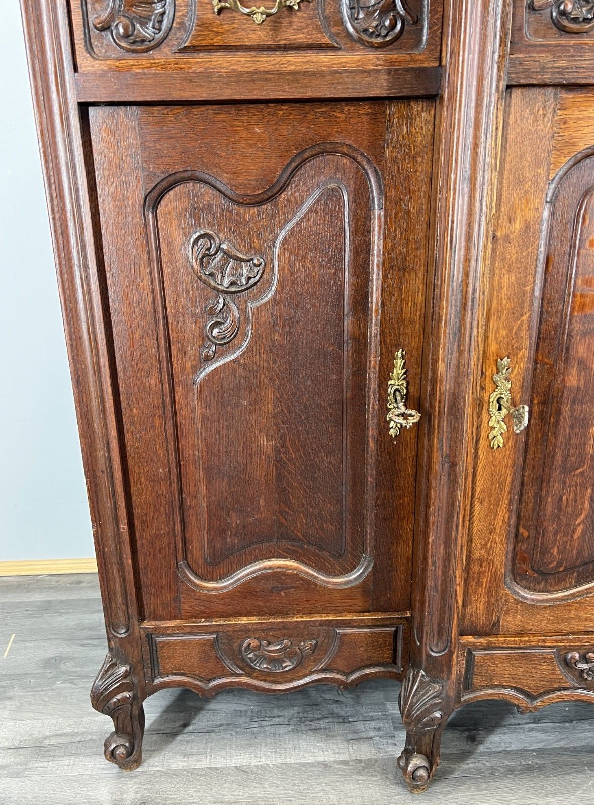 Sideboard Antique French Louis XVI Oak Cabinet Carved Cupboard Lot 4571 photo 599.0