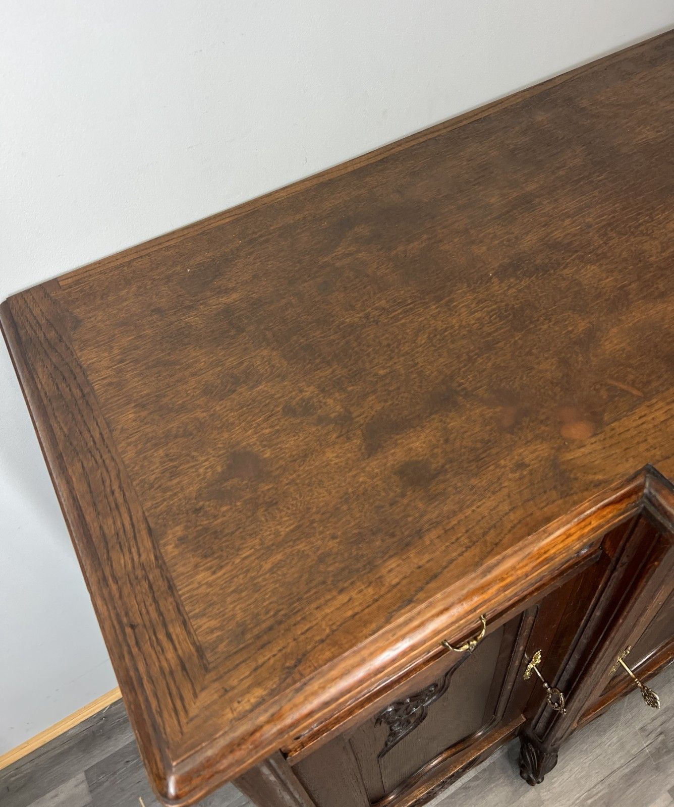 photo vinterior Sideboard Antique French Louis XVI Oak Cabinet Carved Cupboard Lot 4571