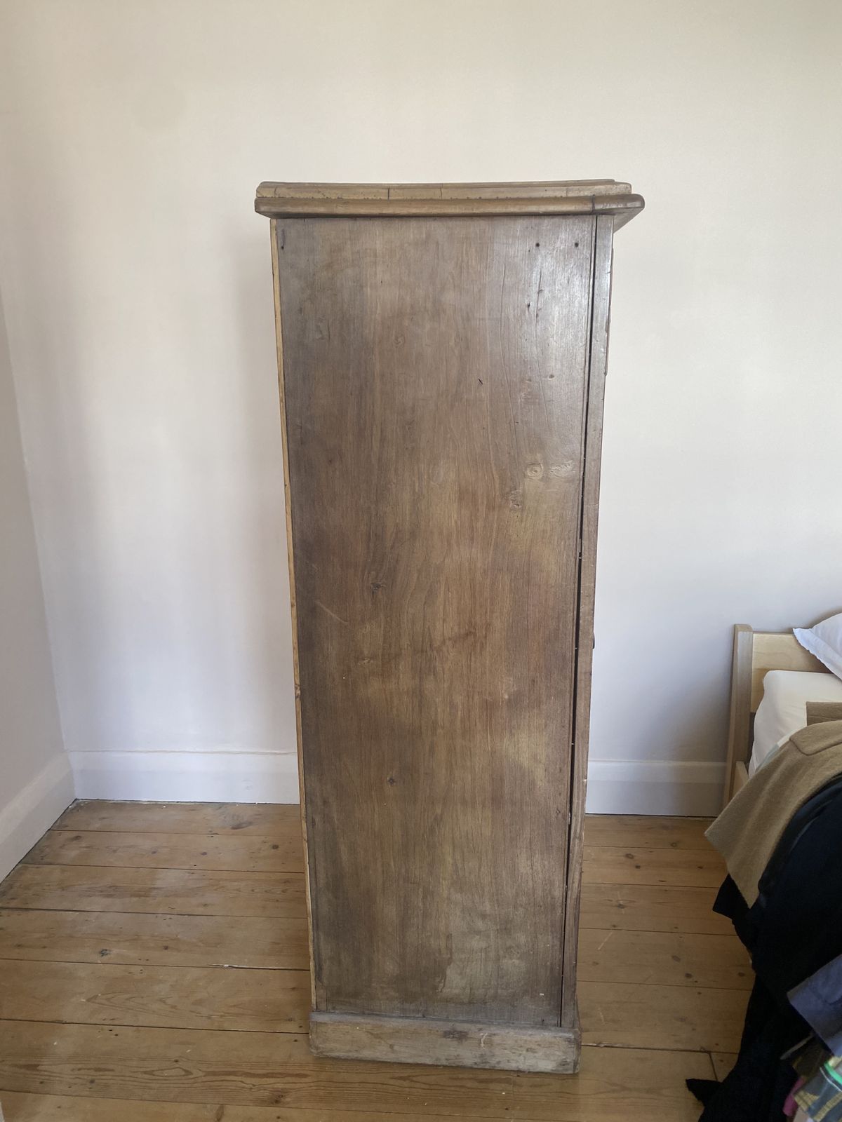 Furniture Edwardian Pitch Pine Filing Cabinet, Four Drawers. photo