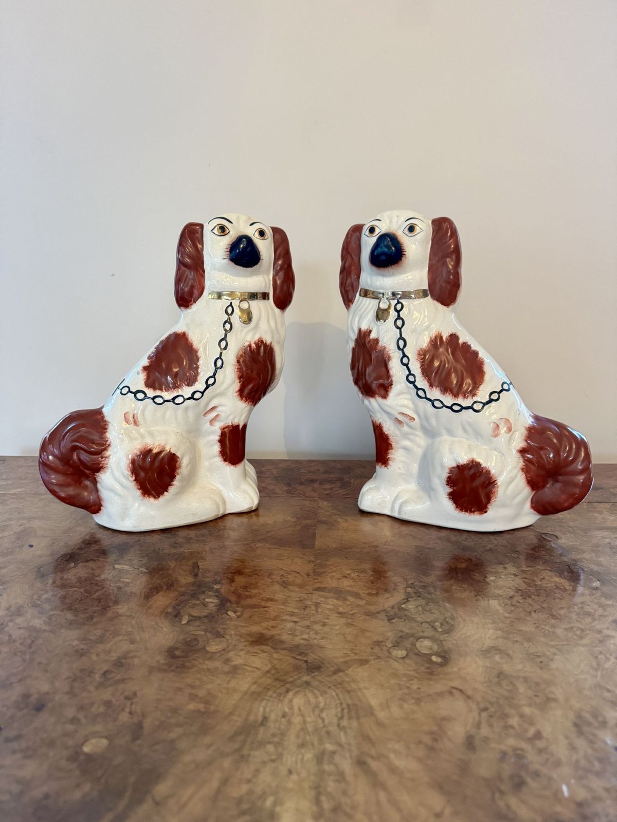 Attractive Pair Of Antique Staffordshire Dogs photo 395.0